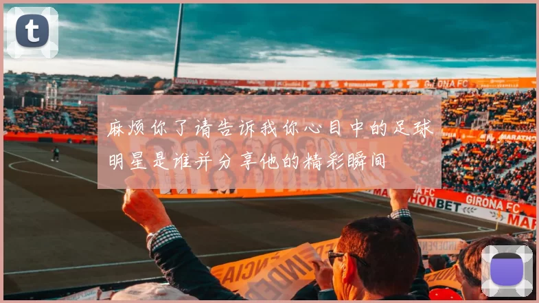 麻烦你了请告诉我你心目中的足球明星是谁并分享他的精彩瞬间